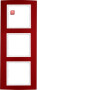 BER10133022 / Rahmen 3fach B.3 Alu, rot/polarweiß / EAN 4011334384793