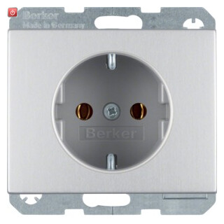 BER41157003 / Steckdose SCHUKO K.5 Alu / EAN 4011334378396