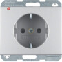 BER41357003 / Steckdose SCHUKO erh BS K.5 Alu / EAN 4011334378402