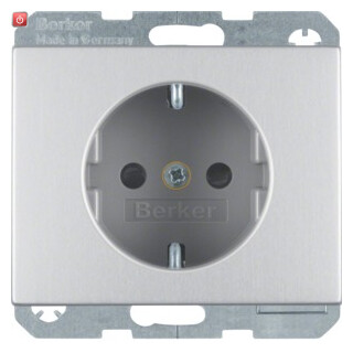 BER47357003 / Steckdose SCHUKO erh BS K.5 Alu / EAN 4011334378457