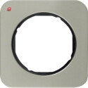 BER10112104 / Rahmen 1fach R.1 Edelstahl/schwarz / EAN...