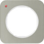 BER10112114 / Rahmen 1fach R.1 Edelstahl/polarweiß / EAN 4011334392422