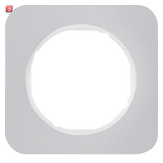 BER10112174 / Rahmen 1fach R.1 Alu/polarweiß / EAN 4011334392514