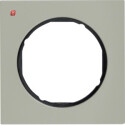 BER10112204 / Rahmen 1fach R.3 Edelstahl/schwarz / EAN...