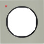 BER10112204 / Rahmen 1fach R.3 Edelstahl/schwarz / EAN 4011334392958