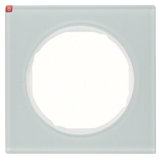 BER10112209 / Rahmen 1fach R.3 Glas polarweiß / EAN 4011334392965