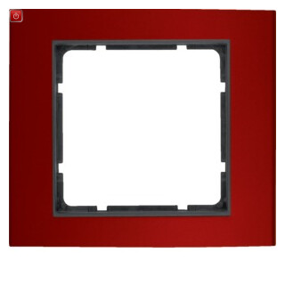 BER10113012 / Rahmen 1fach B.3 Alu, rot/anthrazit / EAN 4011334384830