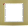 BER10113046 / Rahmen 1fach B.3 gold/polarweiß / EAN 4011334236580