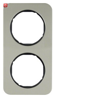 BER10122104 / Rahmen 2fach R.1 E-Stahl schw / EAN 4011334392552