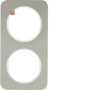 BER10122114 / Rahmen 2fach R.1 E-Stahl pw / EAN 4011334392576