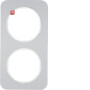 BER10122174 / Rahmen 2fach R.1 Alu pw / EAN 4011334392637