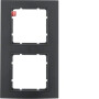 BER10123005 / Rahmen 2fach B.3 Alu schwarz/anthrazit / EAN 4011334371588