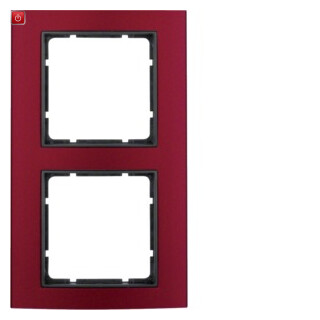 BER10123012 / Rahmen 2fach B.3 Alu, rot/anthrazit / EAN 4011334384847