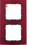 BER10123012 / Rahmen 2fach B.3 Alu, rot/anthrazit / EAN 4011334384847