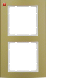 BER10123046 / Rahmen 2fach B.3 Alu gold/polarweiß / EAN 4011334236597