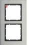 BER10123606 / Rahmen 2fach B.7 Edelstahl/anthrazit / EAN 4011334383185