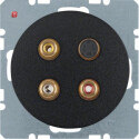 BER3315322045 / 3 x Cinch/S-Video Steckdose R.1/R.3 sw /...