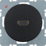 BER3315422045 / HDMI Steckdose R.1/R.3 schwarz glänzend / EAN 4011334365457