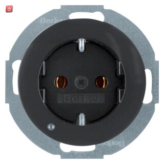 BER41092045 / Steckdose SCHUKO m LED-OL erh.BS R.Cl sw / EAN 4011334369837