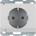 BER41097003 / Steckdose SCHUKO m LED-OL erh.BS K.5 Alu /...