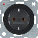 BER47432045 / Steckdose SCHUKO R.1/R.3 schwarz glänz...