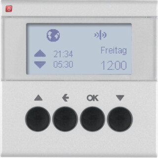 BER85745183 / KNX-Funk Jalou-Uhr quickl B.7 alu matt / EAN 4011334375319