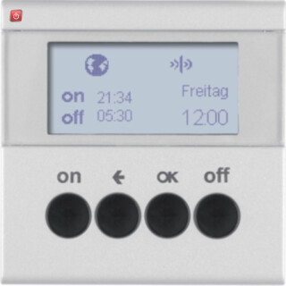 BER85745283 / KNX-Funk Zeitsch.uhr quickl B.7 alu matt / EAN 4011334375340