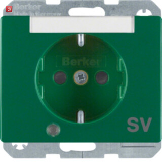 BER41100073 / Steckdose SCHUKO LED BSF erh BS Ar grün / EAN 4011334361107