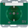 BER41100073 / Steckdose SCHUKO LED BSF erh BS Ar grün / EAN 4011334361107