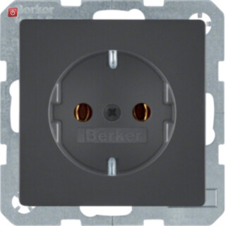 BER47436086 / Steckdose, anthrazit, Unterputz UP, 1 Fach, IP20 / EAN 4011334380405