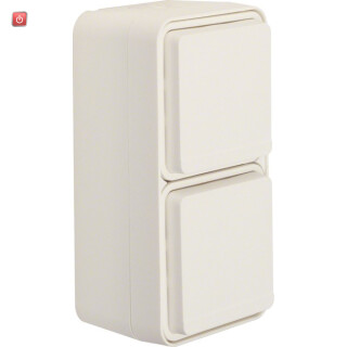 BER47703522 / Steckdose SCHUKO 2f senk. Klappd. W.1 pw / EAN 4011334404323