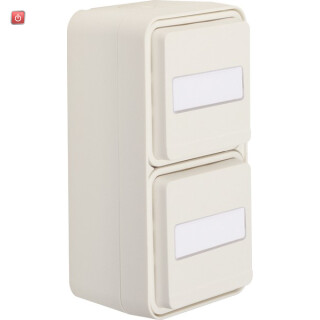 BER47703532 / Steckd. SCHUKO 2f senk. Klappd BS W.1 pw / EAN 4011334404385
