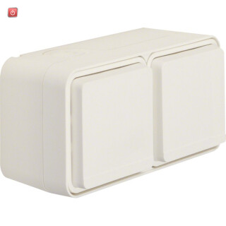 BER47843512 / Steckd. SCHUKO 2f waag 2 SCHIEBER WP pw / EAN 4011334404286