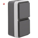 BER47703525 / Steckd. SCHUKO 2f senk. Klappd W.1 grau /...