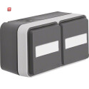 BER47753535 / Steckd. SCHUKO 2f waag. KD BF W.1 grau /...