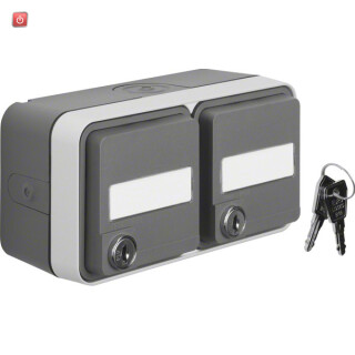 BER47893525 / Steckd SKO 2f waag KD BF un Schl W.1 gra / EAN 4011334428060