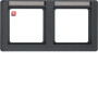 BER10226016 / Rahmen 2fach mit BF waag Q.1 anthrazit / EAN 4011334379386