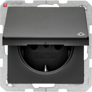 BER47516066 / Steckdose SCHUKO m KD Q.1/Q.3 anthr samt / EAN 4011334380481