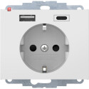 BER48047009 / Steckdose SCHUKO/USB A-C Kx polarweiß...