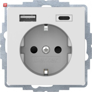 BER48046089 / Steckdose SCHUKO/USB A-C Qx polarw. samt / EAN 4011334528340