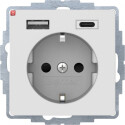 BER48046089 / Steckdose SCHUKO/USB A-C Qx polarw. samt /...