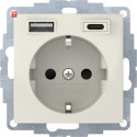 BER48048982 / Steckdose SCHUKO/USB A-C S1 weiß gl /...
