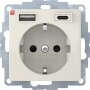 BER48048982 / Steckdose SCHUKO/USB A-C S1 weiß gl / EAN 4011334528395