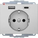 BER48047003 / Steckdose SCHUKO/USB A-C Kx alu matt / EAN...