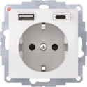 BER48048989 / Steckdose SCHUKO/USB A-C S1 polarweiß...