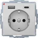 BER48046084 / Steckdose SCHUKO/USB A-C Qx alu samt / EAN...