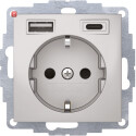 BER48041404 / Steckdose SCHUKO/USB A-C B3 alu matt / EAN...