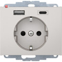 BER48047004 / Steckdose SCHUKO/USB A-C Kx edelstahl / EAN...