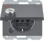 BER41637006 / Steckdose SCHUKO m SLK KD SLß K.1 anth / EAN 4011334436829