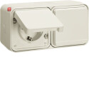 BER47753542 / Steckd. SCHUKO 2f. waag. Klappd. W.1 pw /...